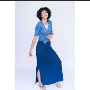 Agnes & Dora Side Slit Maxi Skirt